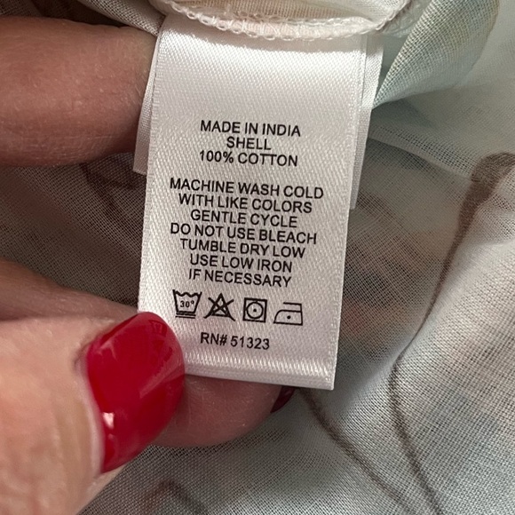 New! Parker Brand from Nordstrom, Floral Ruffle Sleeve Top Women’s Size medium - Picture 11 of 15